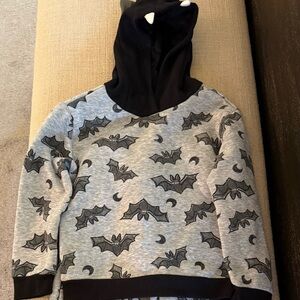 Wonder Nation Black and Gray Bat Print sweatsuit Set